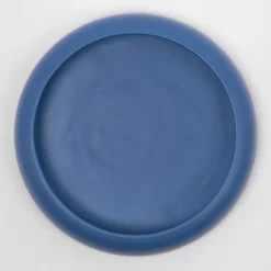 Coupe Omar 02 Ceramique Bleu / Plat - Large / O 30,8 X H 6,3 Cm - Fait Main - Raawii