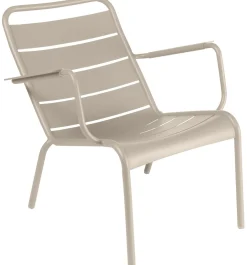 Fauteuil Bas Luxembourg Metal Marron Beige / Aluminium - Fermob