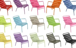 Fauteuil Bas Luxembourg Metal Marron Beige / Aluminium - Fermob