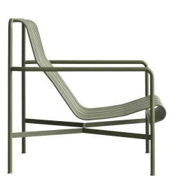 Fauteuil Bas Palissade Metal Vert / Dossier Haut - R & E Bouroullec - Hay