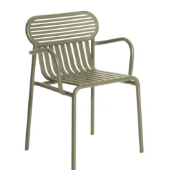Fauteuil Bridge Week-End Metal Vert / Empilable - Aluminium - Petite Friture