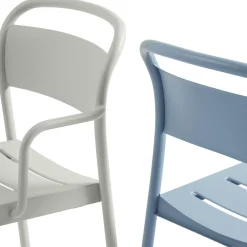 Fauteuil Empilable Linear Metal Gris - Muuto