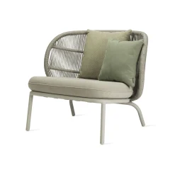Fauteuil Kodo Lounge Plastique Tissu Blanc Multicolore / H 78 Cm - Corde Acrylique Tressee Main - Vincent Sheppard