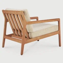 Fauteuil Rembourre Jack Outdoor Tissu Bois Beige / Teck - Ethnicraft