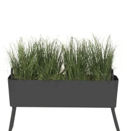Jardiniere Greens Mini Metal Gris / Metal - L 100 X H 46 Cm - Maiori