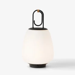Lampe Exterieur Sans Fil Rechargeable Lucca Sc51 Led Verreverre Blanc &/ Souffle Bouche - &Tradition