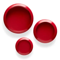 Lampe Exterieur Sans Fil Rechargeable Oloha Trio Metal Rouge / Applique D'extérieur - Set De 3 - Fatboy