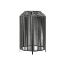 Lampe Solaire D'extérieur Mora Led Tissu Gris / Recharge Solaire Ou Secteur - O 40 X H 61 Cm / Corde Polypropylene - Vincent Sheppard