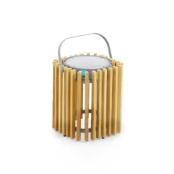 Lampe Solaire D'extérieur Solare Bois Naturel Bois / H 30 Cm - Recharge Solaire Ou Usb - Unopiu
