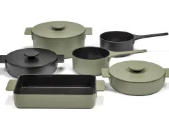 Plat A Gratin Surface Metal Vert / Emaille - 38 X 25 Cm - Serax