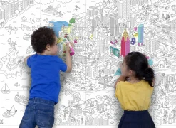 Poster A Colorier Papier Blanc Noir / 100 X 70 Cm - Omy Design & Play