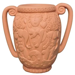 Pot De Fleurs Magna Graecia Ceramique Orange Marron / Anfora - H 140 Cm / Terre Cuite - Seletti