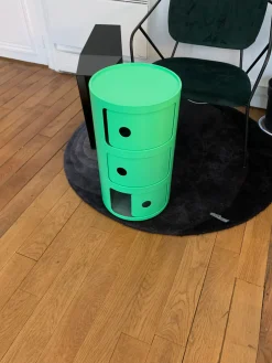 Rangement Componibili Plastique Vert / Mat - 3 Tiroirs - H 58 Cm / Recycle - Exclusivite En Edition Limitee - Kartell