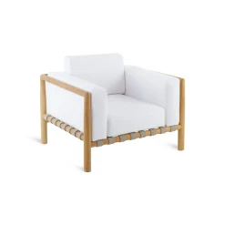 Set Coussins Tissu Blanc / Pour Fauteuil Pevero - Unopiu