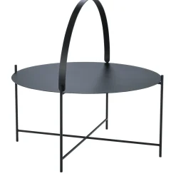 Table Basse Edge Metal/ Poignee Rabattable - O 76 X H 40 Cm - Houe
