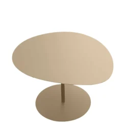 Table Basse Galet N°3 Outdoor Metal Beige / 57 X 64 X H 37 Cm - Matiere Grise