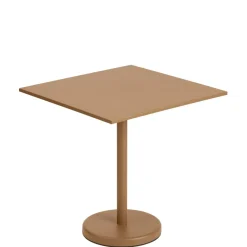 Table Carree Linear Cafe Metal Marron Beige / 70 X 70 Cm - Muuto