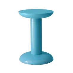 Table D'Appoint Thing Metal Bleu / Tabouret - By George Sowden / Alu Recycle - Raawii