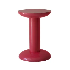 Table D'Appoint Thing Metal Rouge / Tabouret - By George Sowden / Alu Recycle - Raawii
