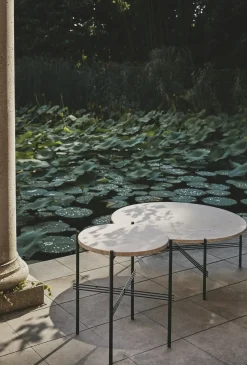 Table D'Appoint Ts Outdoor Pierre Beige / Travertin - O 40 X H 51 Cm - Gubi