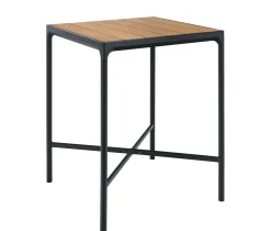 Table Haute Four Metal Noir Bois Naturel / L 90 X H 111 Cm - Houe