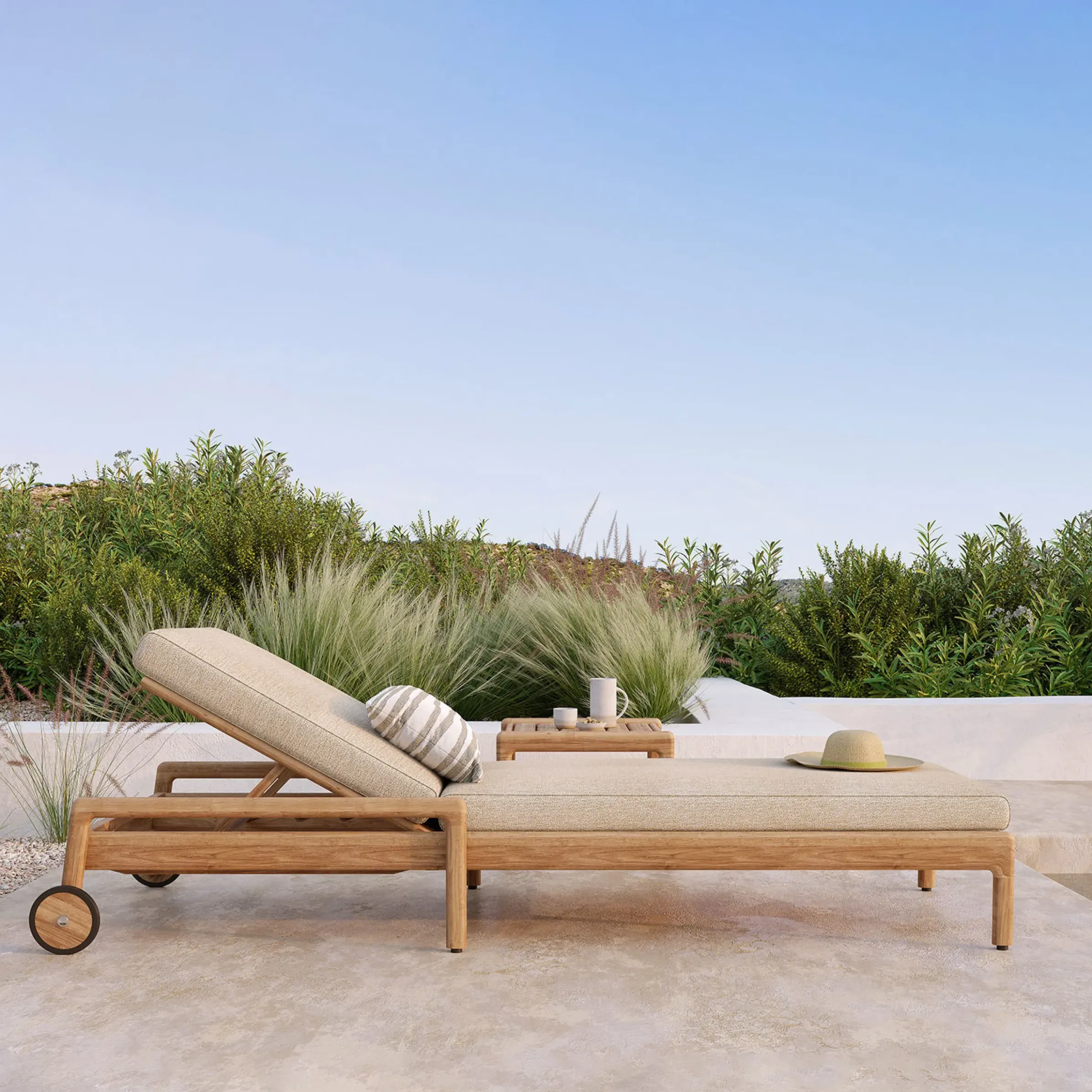Accessoire Tissu Beige / Matelas Outdoor Pour Bain De Soleil Jack - Ethnicraft