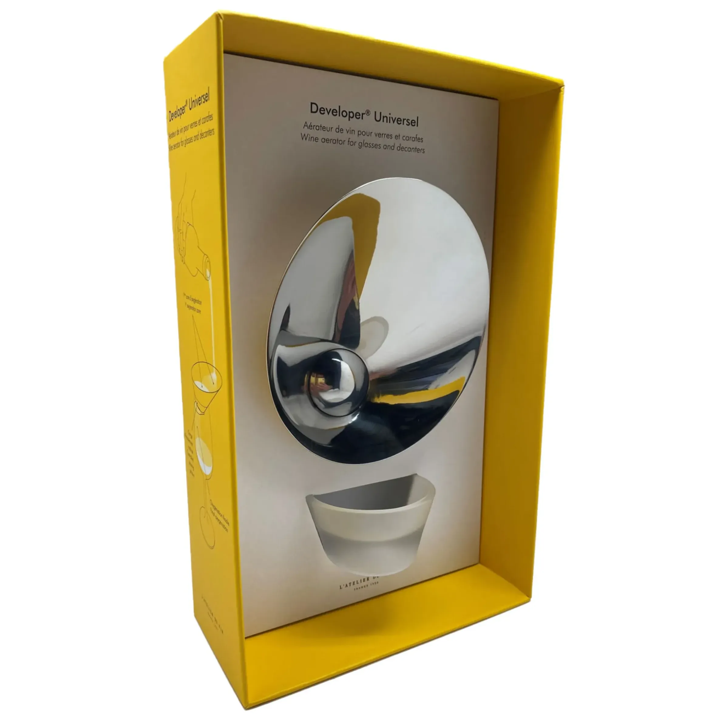 Aerateur A Vin Developer Universel Metal / Pour Verres A Vin Et Carafes - L'Atelier Du Vin
