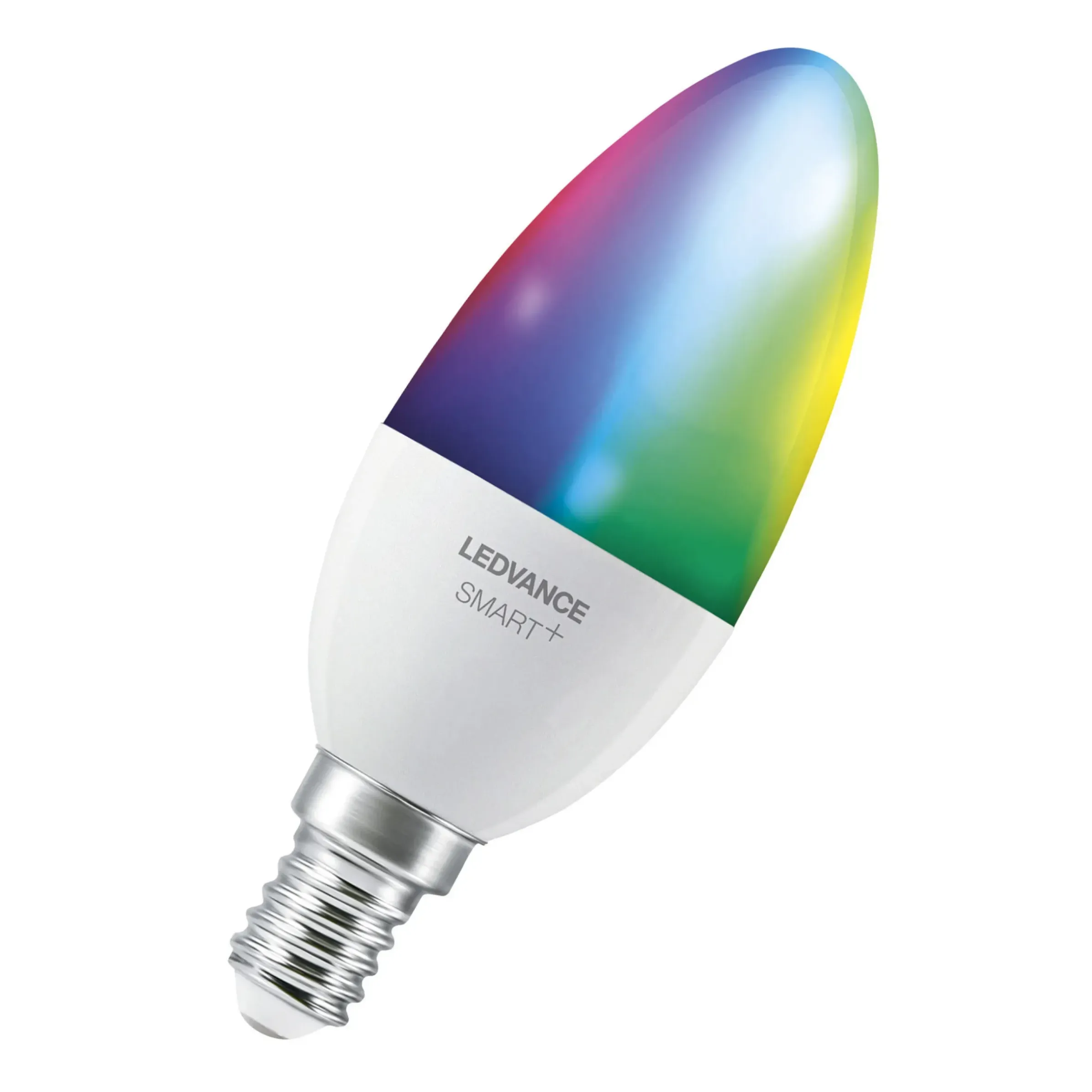 Ampoule Led E14 Connectee Smart+ Plastique Blanc / Flamme - Multicolore Rgbw / 4,9W=40W - Wifi / Variable - Ledvance