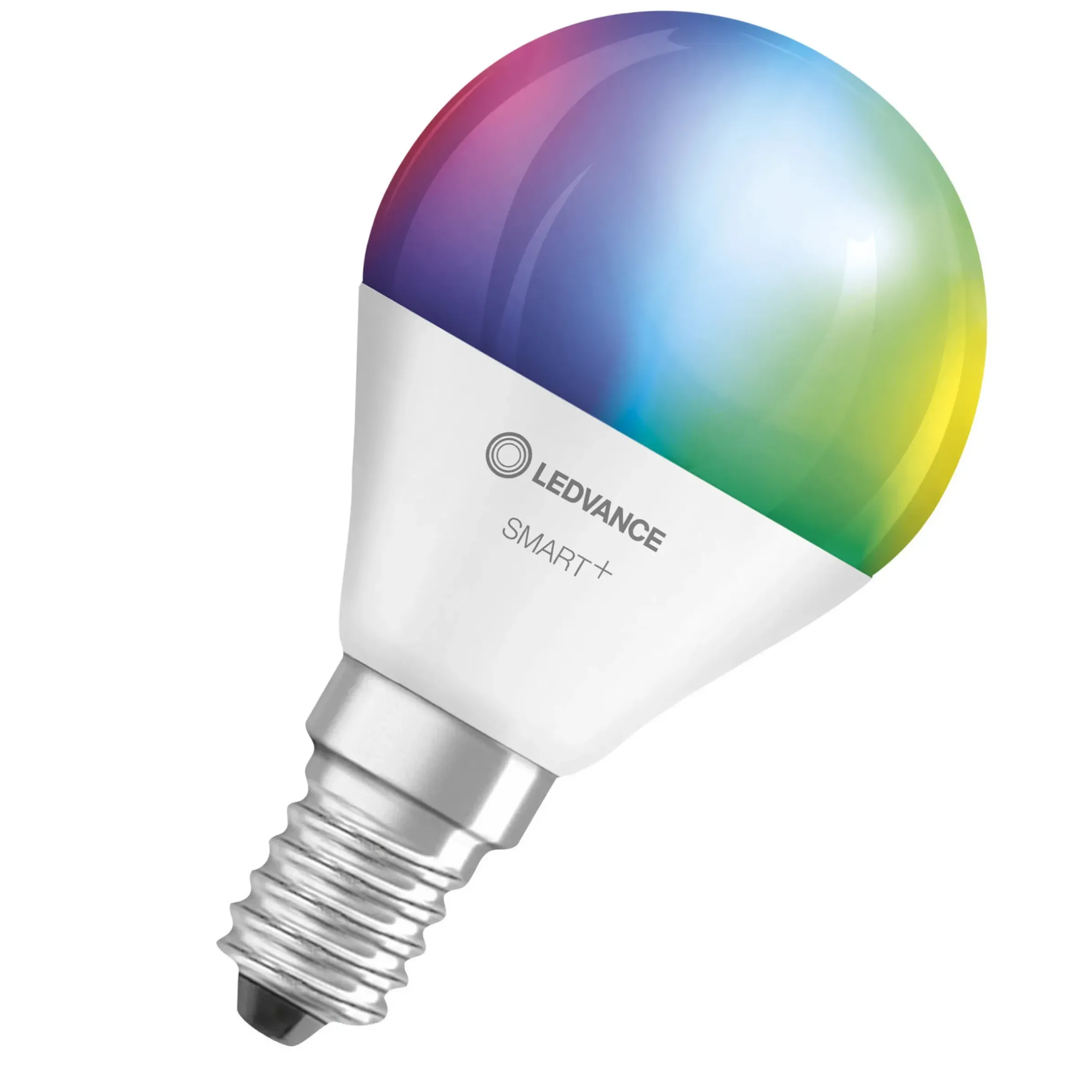 Ampoule Led E14 Connectee Smart+ Plastique Blanc / Mini Globe - Multicolore Rgbw / 4,9W=40W - Wifi / Variable - Ledvance