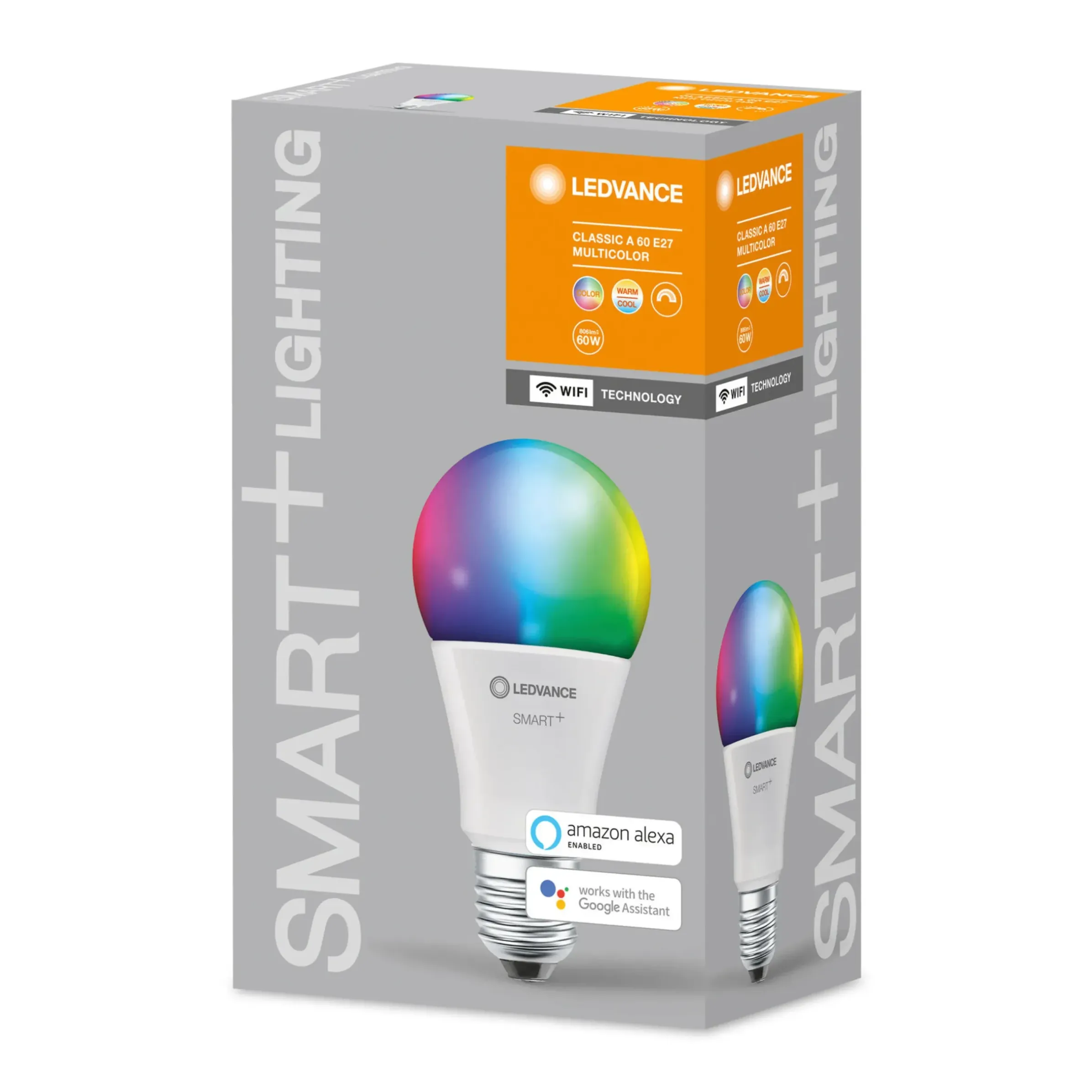 Ampoule Led E27 Connectee Smart+ Plastique Blanc / Standard - Multicolore Rgbw / 9W = 60W - Wifi / Variable - Ledvance