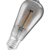 Ampoule Led E27 Connectee Smart+ Verre Gris / Filaments Edison - 6W = 60W / Bluetooth - Variable - Ledvance