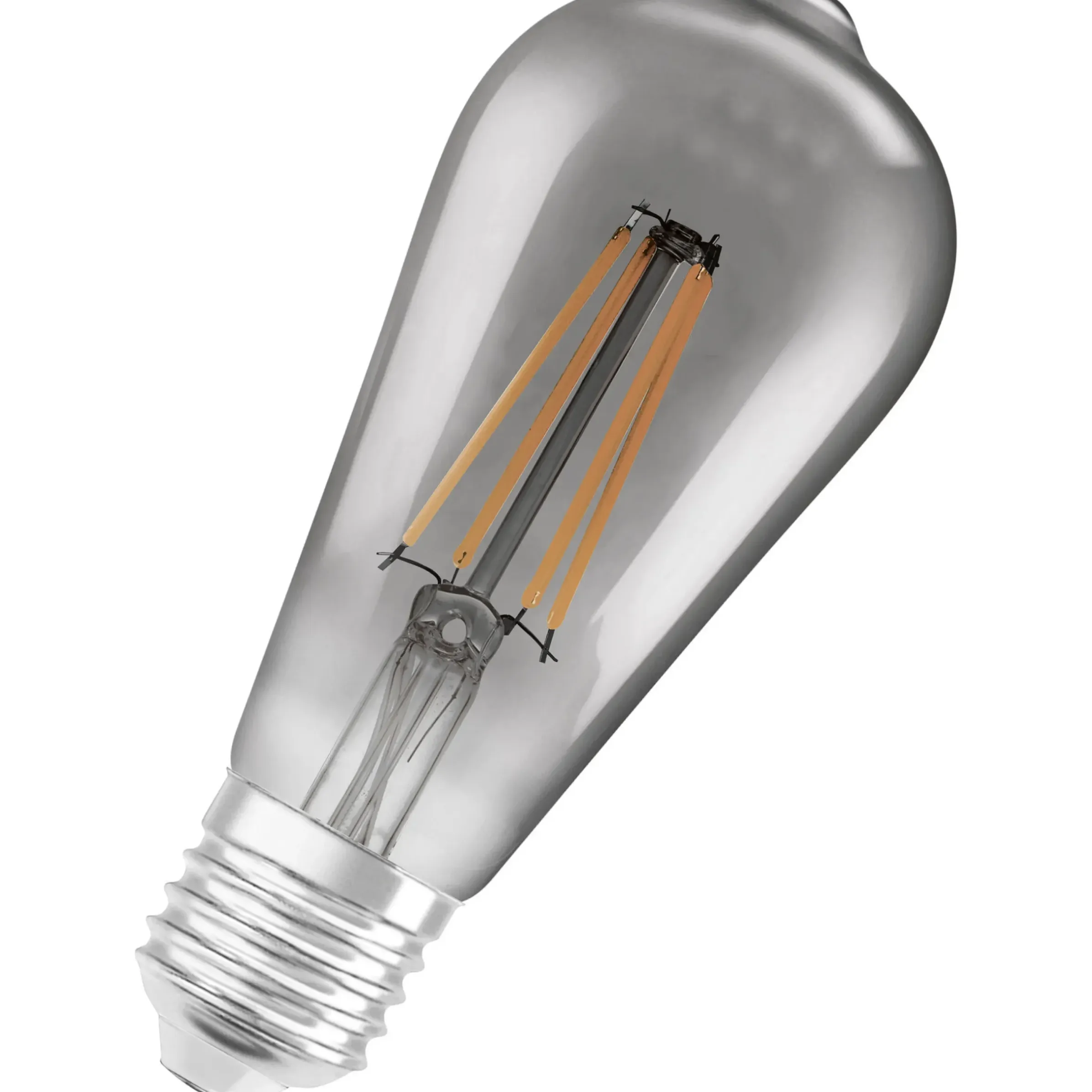 Ampoule Led E27 Connectee Smart+ Verre Gris / Filaments Edison - 6W = 60W / Bluetooth - Variable - Ledvance