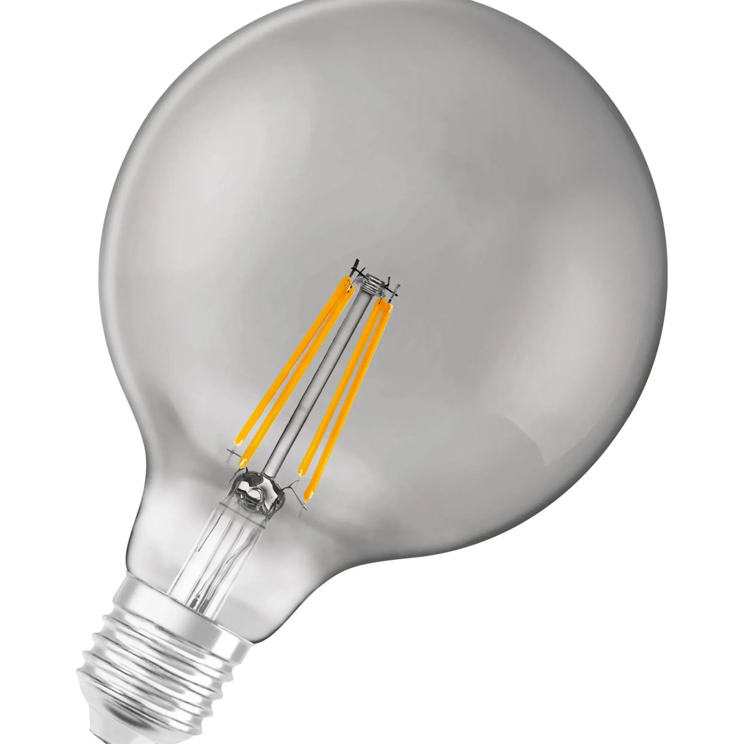 Ampoule Led E27 Connectee Smart+ Verre Gris / Filaments Globe - 6W = 60W / Bluetooth - Variable - Ledvance