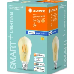Ampoule Led E27 Connectee Smart+ Verre Or / Filaments Edison - 6W = 60W / Bluetooth - Variable - Ledvance
