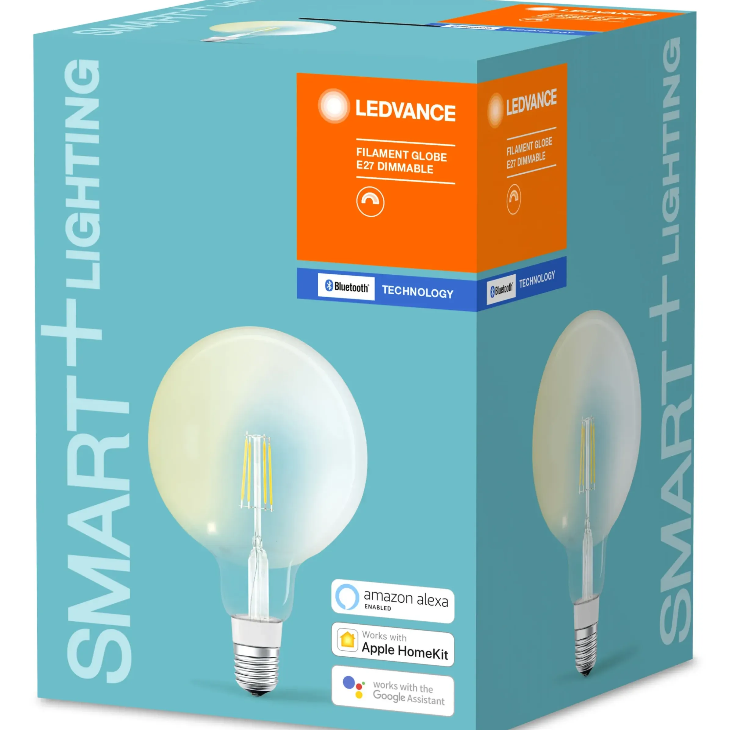 Ampoule Led E27 Connectee Verre/ Smart+ - Filaments Globe - 5,5W=50W - Ledvance