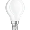 Ampoule Led E14  Verre / Spherique Depolie - 4,5W=40W (2700K, Chaud) - Osram
