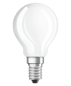 Ampoule Led E14  Verre / Spherique Depolie - 4,5W=40W (2700K, Chaud) - Osram