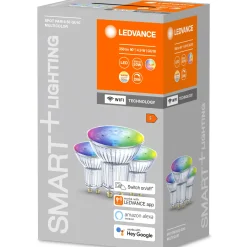 Ampoule Led Gu10 Smart+ Verre/ Lot De 3 -  - Multicolore Rgbw / 4,9W=50W - Wifi / Variable - Ledvance