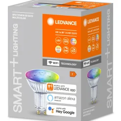 Ampoule Led Gu10 Smart+ Verre/ Spot 45° - Multicolore Rgbw / 4,9W=50W - Wifi / Variable - Ledvance