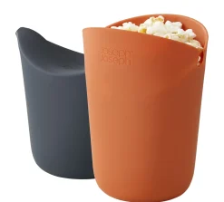 Appareil A Popcorn M-Cuisine Plastique Orange Gris / Lot 2 Cornets Pour Micro-Ondes - Joseph Joseph