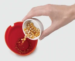 Appareil A Popcorn M-Cuisine Plastique Orange Gris / Lot 2 Cornets Pour Micro-Ondes - Joseph Joseph