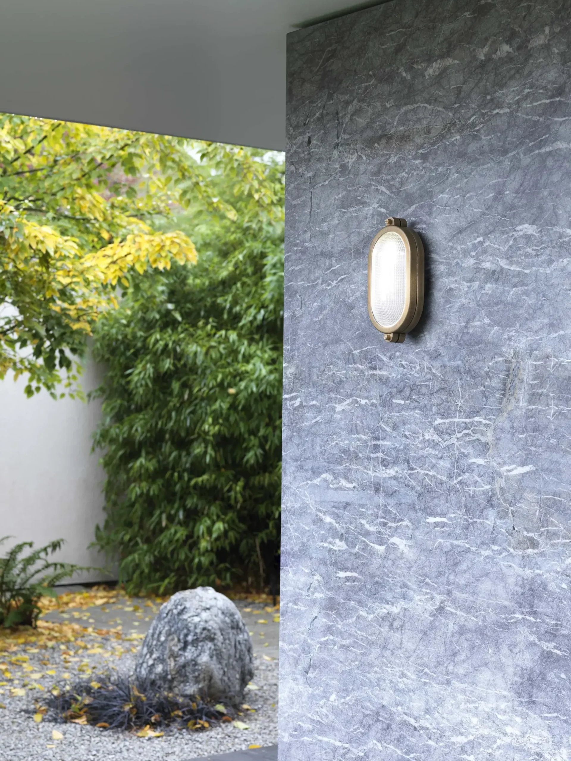 Applique D'extérieur Malibu Oval Or Metal Metal Laiton / Plafonnier - 15 X 29 Cm - Astro Lighting