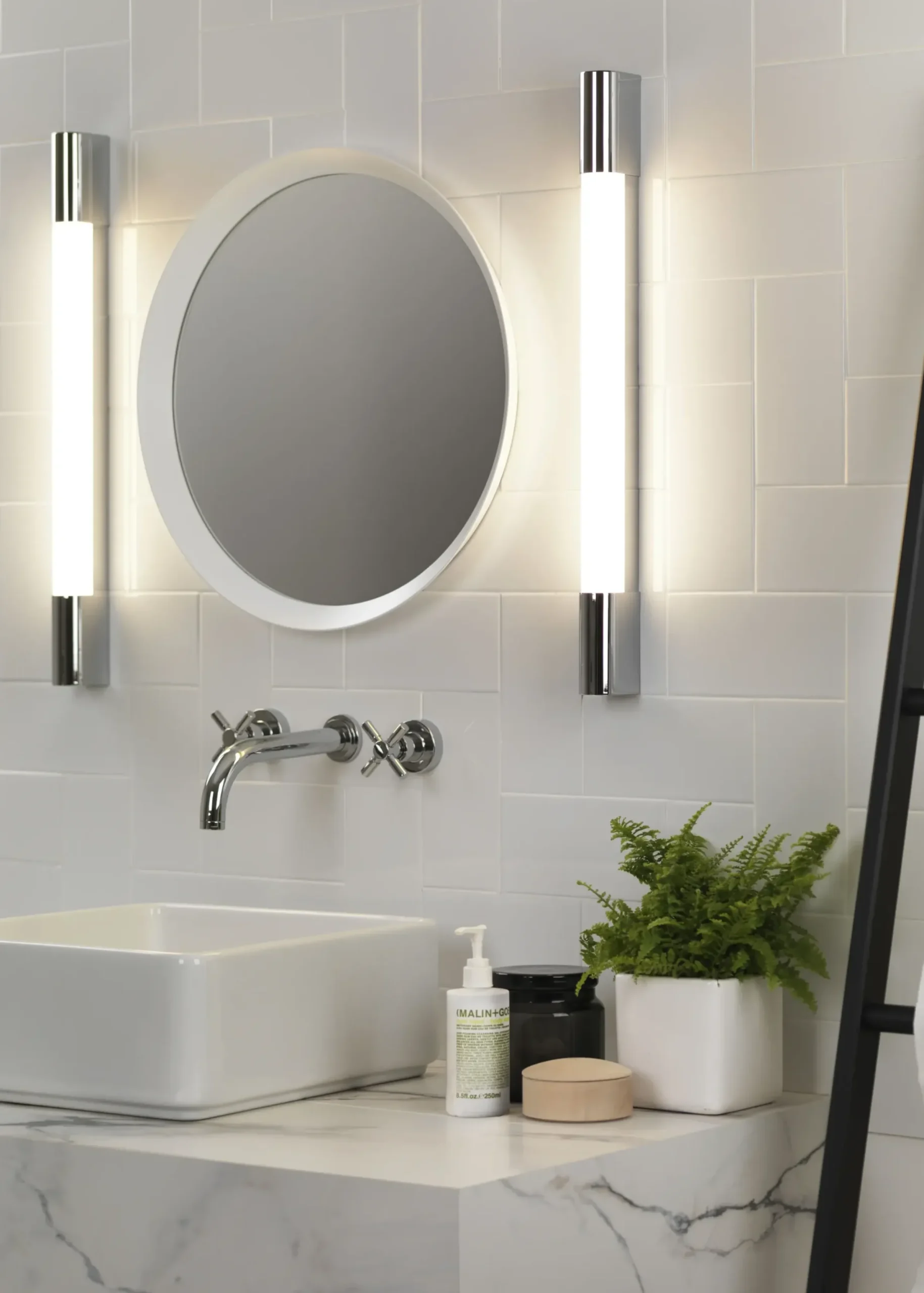 Applique D'extérieur Palermo Led Blanc Metal Metal & Plastique Blanc / L 60 Cm - Astro Lighting