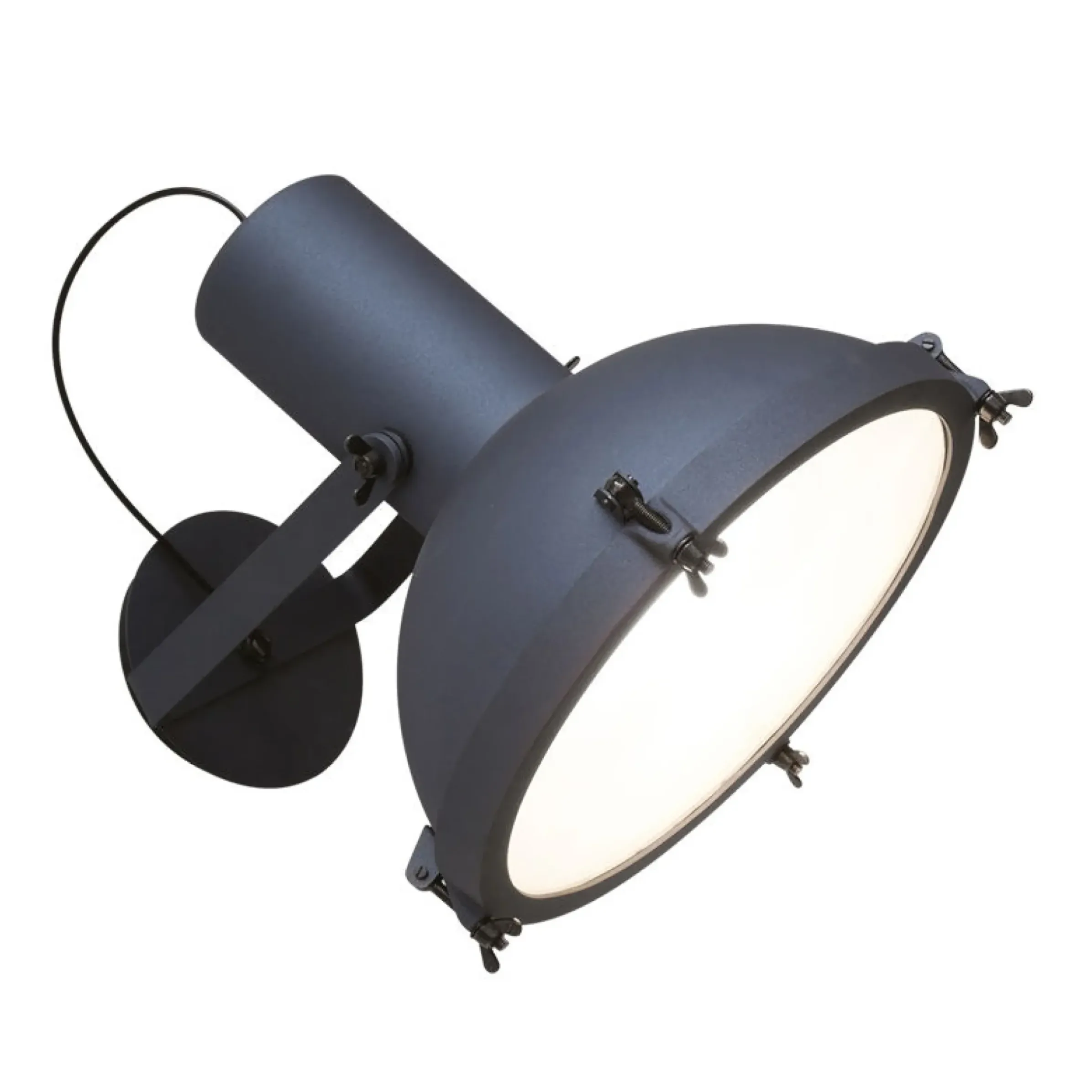 Applique D'extérieur Projecteur 365 Outdoor Metal Bleu Metal Noir / O 37 Cm - Le Corbusier, Reedition 1954 - Nemo