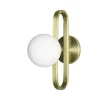 Applique Salle De Bains Cime Small Outdoor Verre Metal Metal Dore/ O 12 Cm - Enostudio