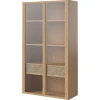 Armoire Murale Cana High Bois Naturel / Haut - L 80,8 X H 143,7 Cm / Cannage - Bolia