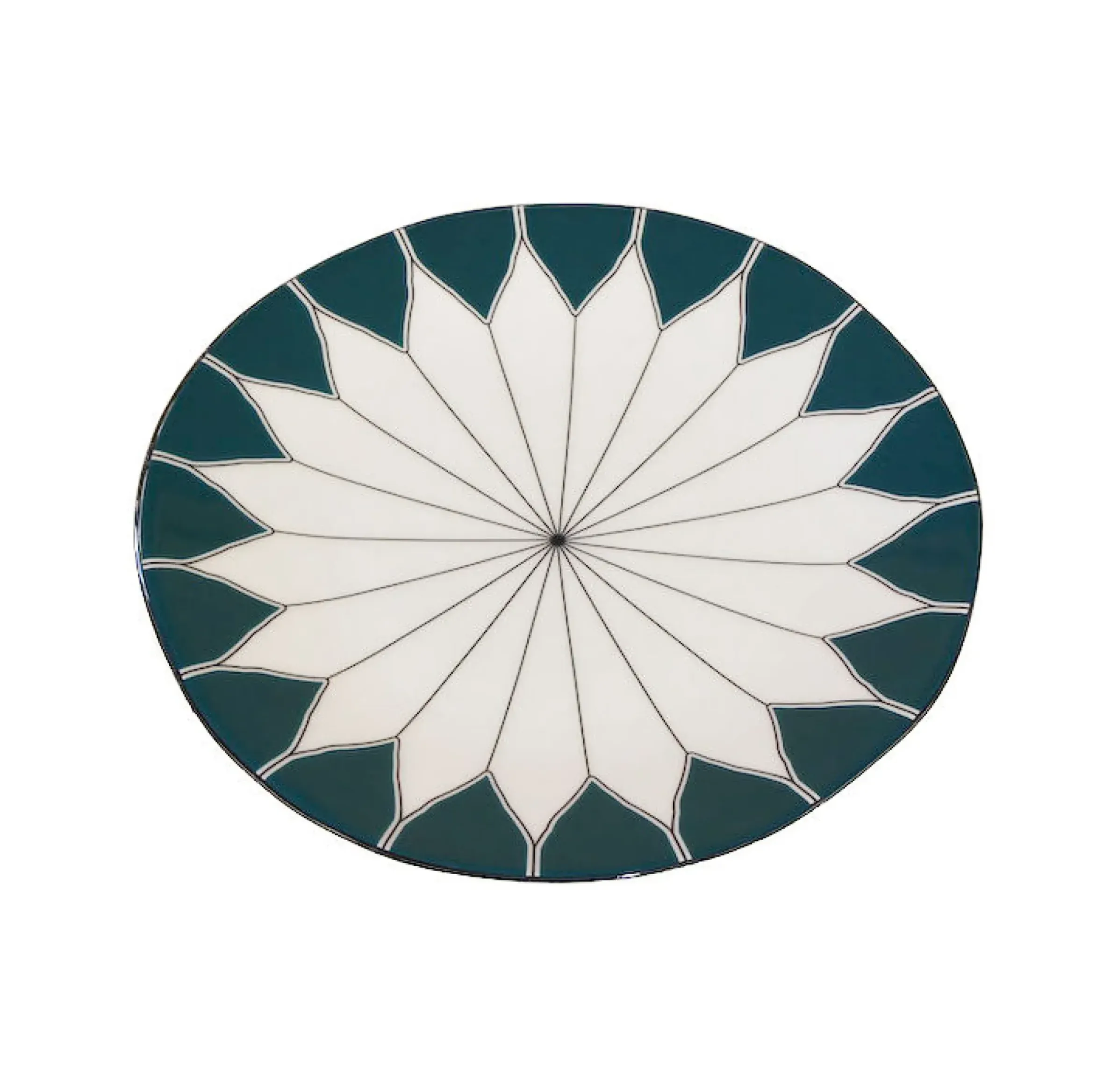 Assiette A Dessert Daria Ceramique Bleu / O 22 Cm - Ceramique Peinte A La Main - Maison Sarah Lavoine