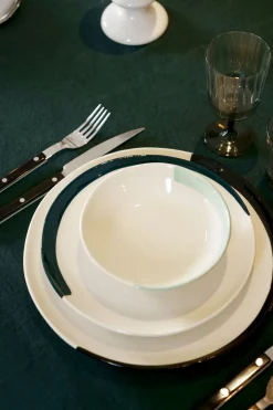 Assiette A Mignardises Esquisse Ceramique Bleu / O 16 Cm - Maison Sarah Lavoine