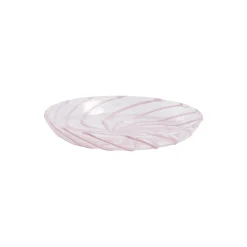 Assiette A Mignardises Spin Verre Rose Transparent / Set De 2 - Verre - Hay