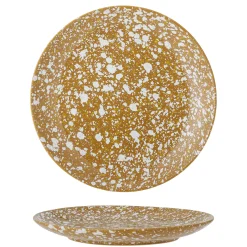 Assiette Carmel Ceramique Jaune Marron / O 26 Cm - Gres - Bloomingville